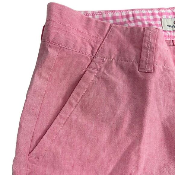 Vineyard Vines Women's Catamaran Linen Blend Pink Pants size 10 - Picture 4 of 7